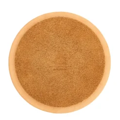 Piccola Scatola Rotonda in Cuoio Beige per Gioielli