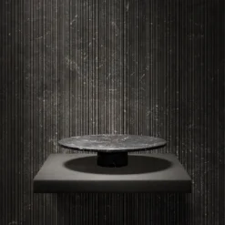 Pietra L15 Alzata per torte in marquina nera di Piero Lissoni