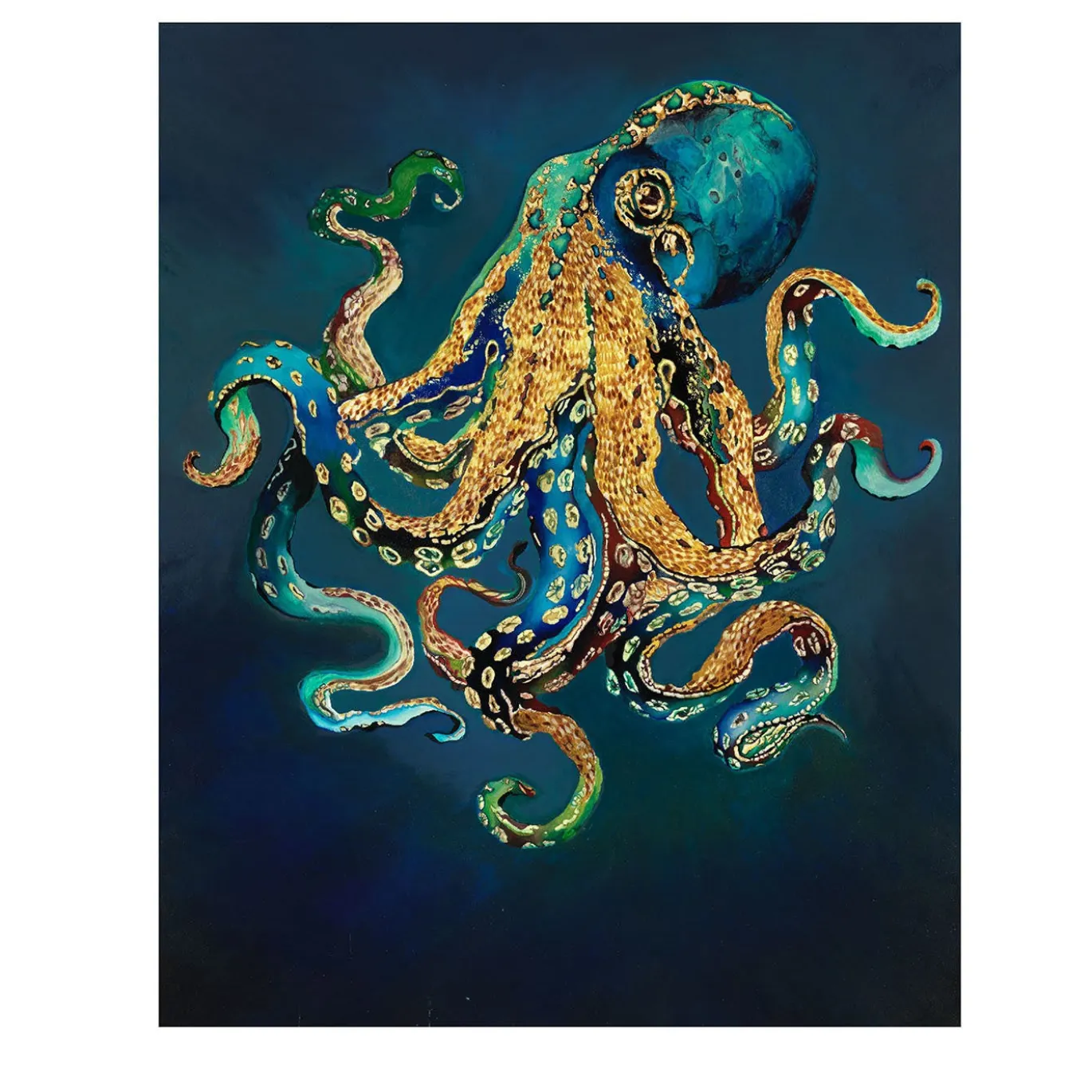 Polipo Blue Luxury Pannello Decorativo