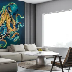 Polipo Blue Luxury Pannello Decorativo