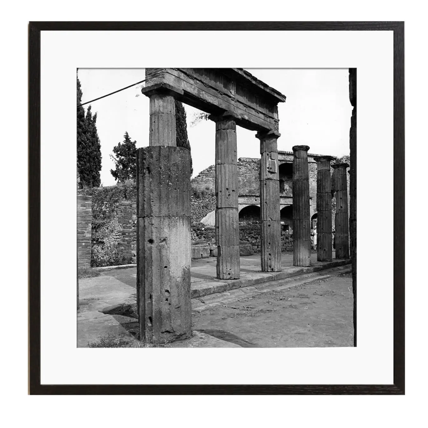 Pompei, stampa con cornice di L. V. Clark