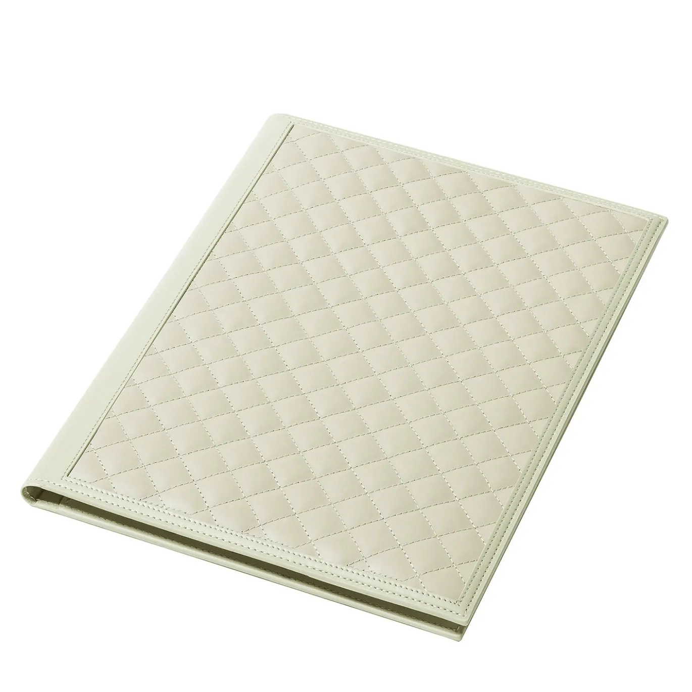 Portablocco Diamonds grande in pelle verde celadon