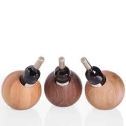 Portabottiglie in legno di noce a sfera Boccia