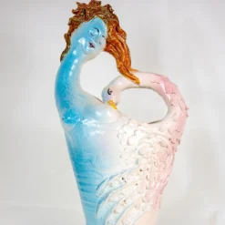 Portaombrelli Leda e il Cigno in ceramica