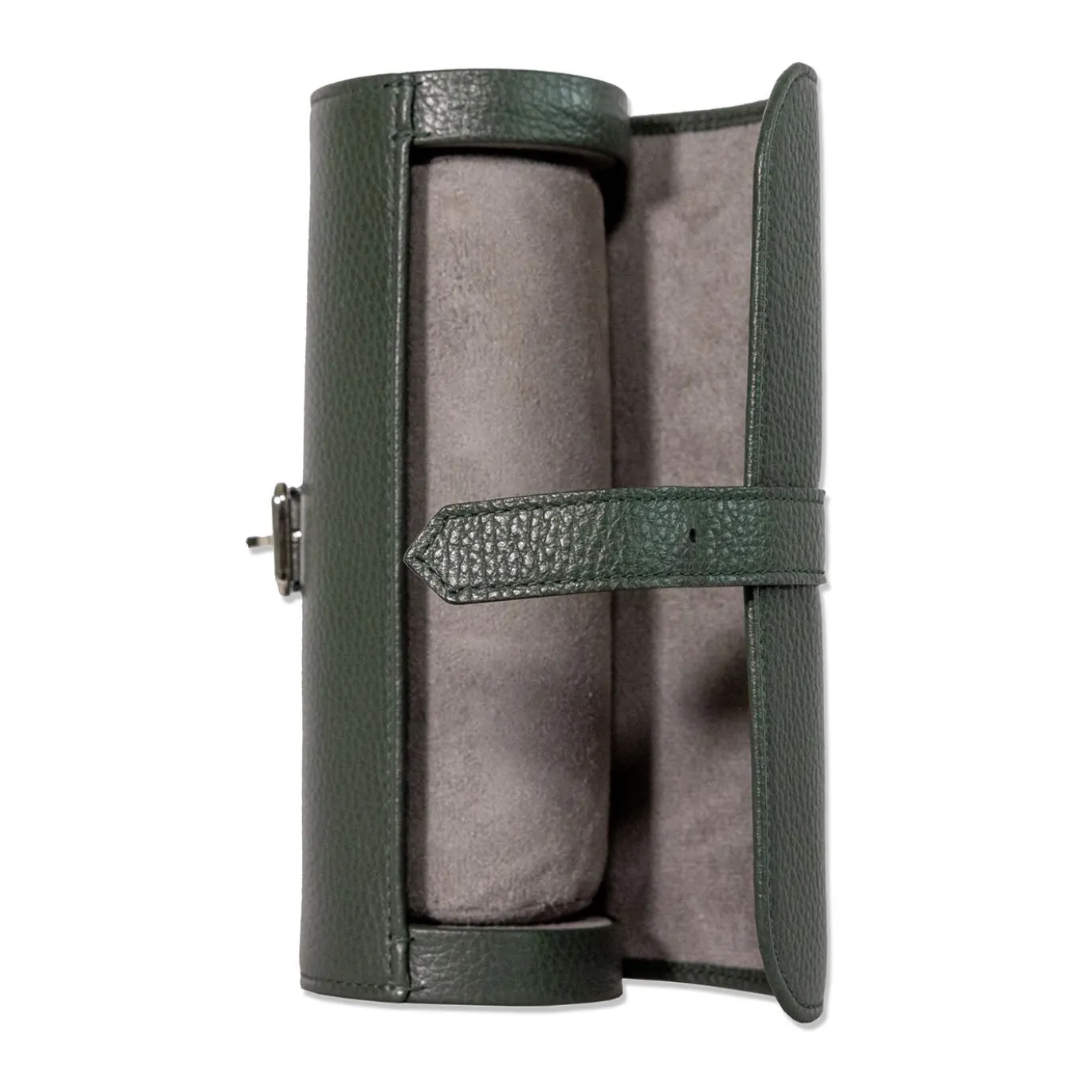 Porta orologi e gioielli da viaggio Selva in pelle verde