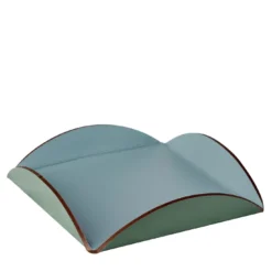 Porta salsa in pelle azzurro cielo ed eucalipto