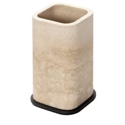 Portaspazzolino Polo in marmo beige