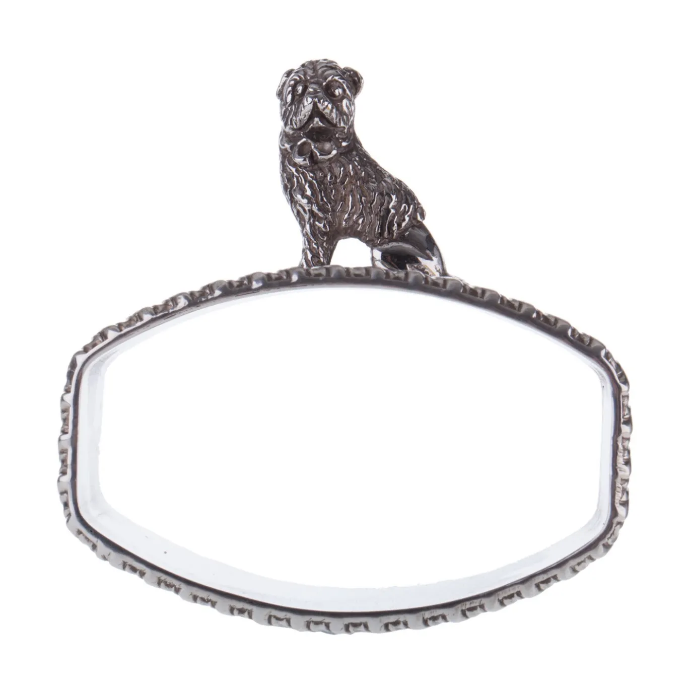Portatovaglioli in argento sterling a forma di barboncino