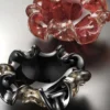 Posacenere Aura rosso e oro