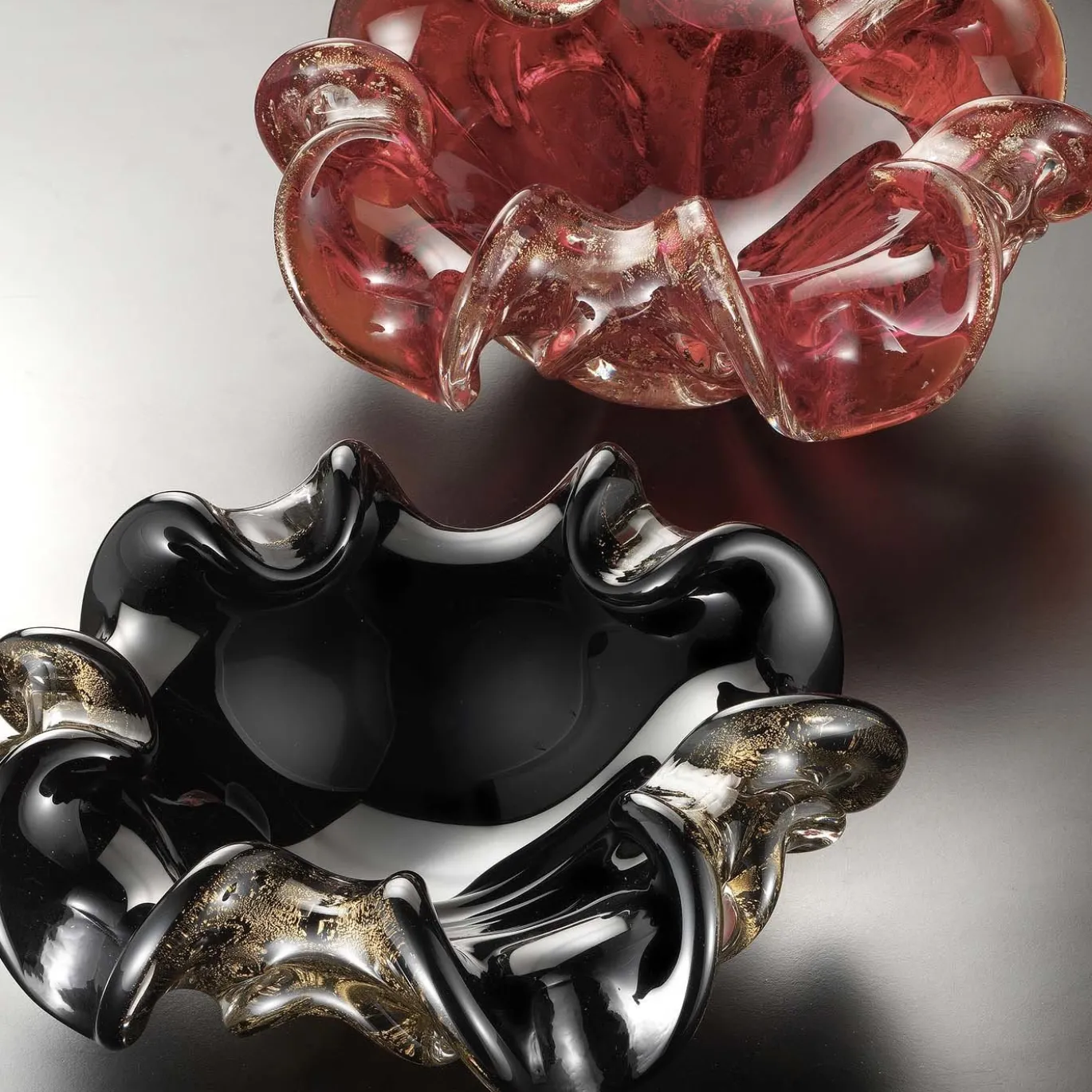 Posacenere Aura rosso e oro