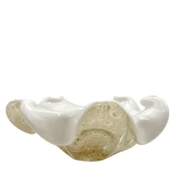 Posacenere Aureum Bianco Latte e Oro