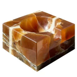 Posacenere Bernard in Onice Arancione