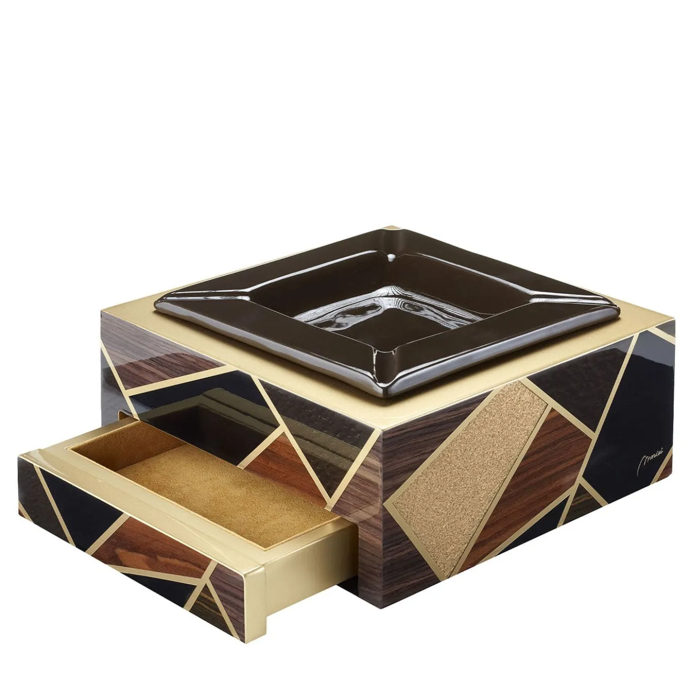 Posacenere in legno Tellux Vulcano Brown
