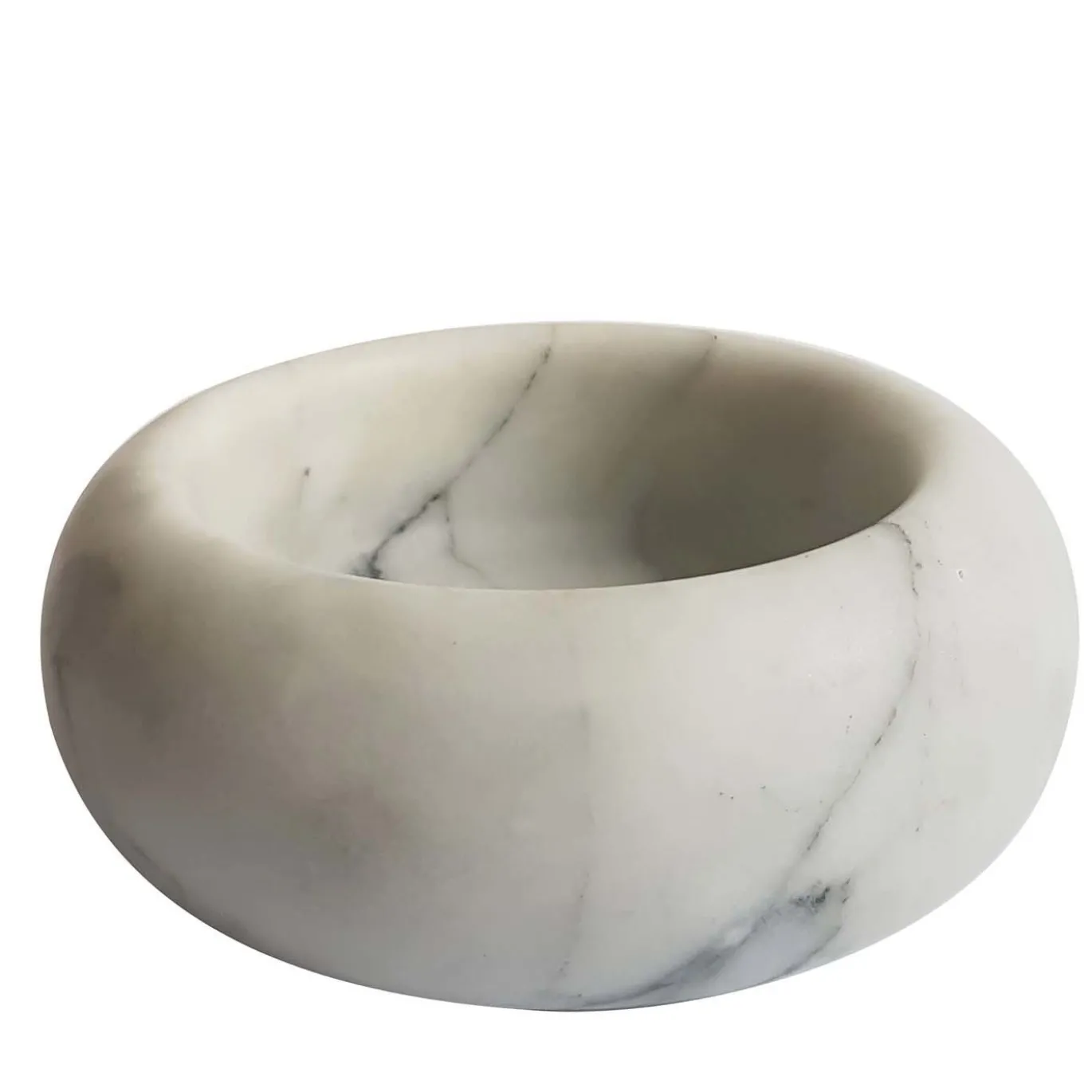 Posacenere Living in marmo bianco di Carrara