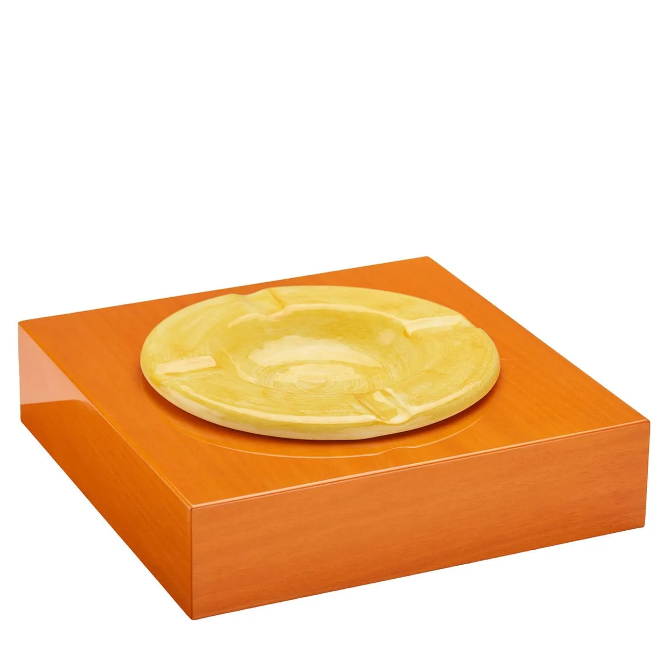 Posacenere Roma arancione e giallo