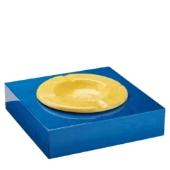 Posacenere Roma blu e giallo