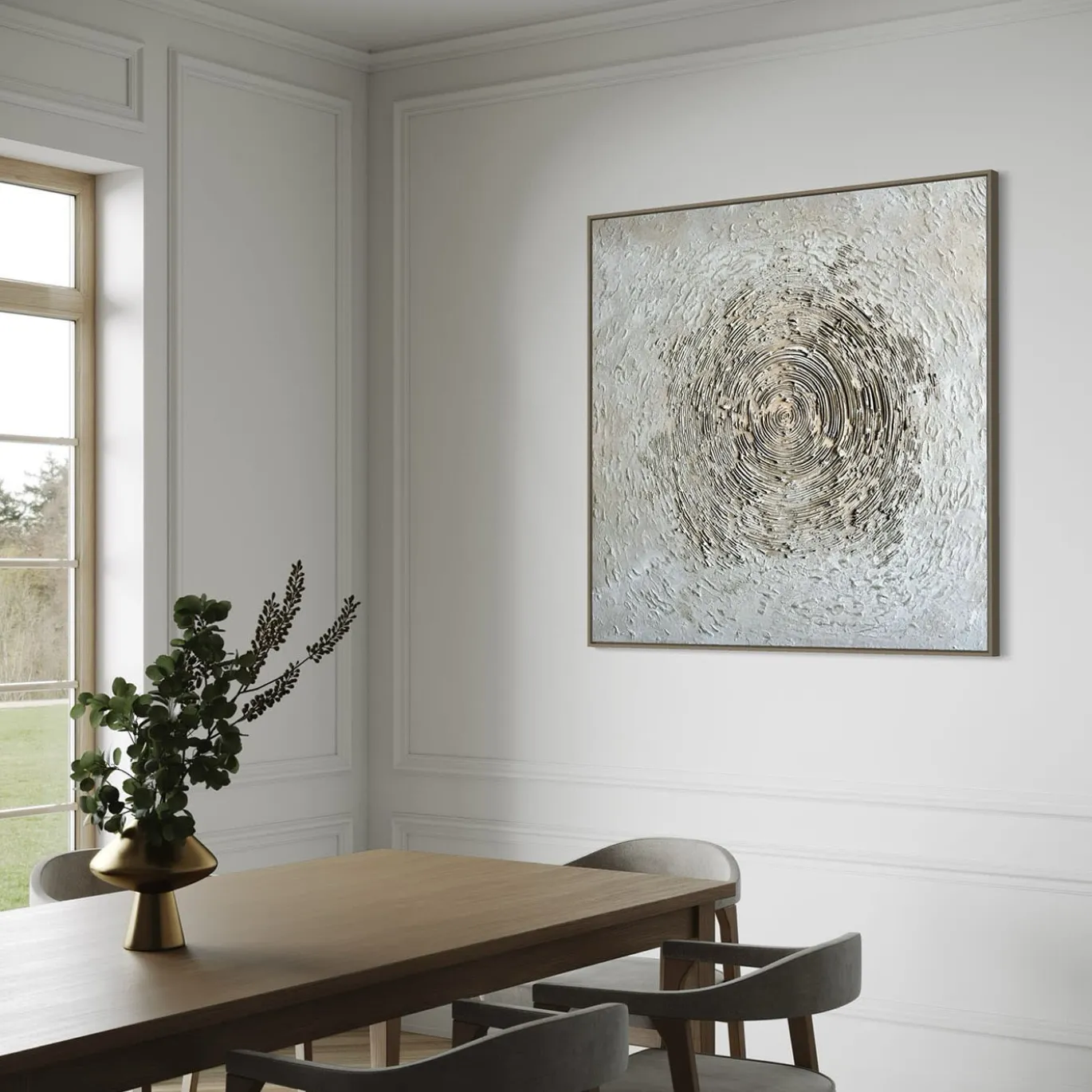 Quadro Materico Cerci Bianchi in resina
