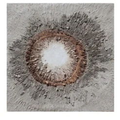 Quadro Materico Espansione in resina grigio tortora