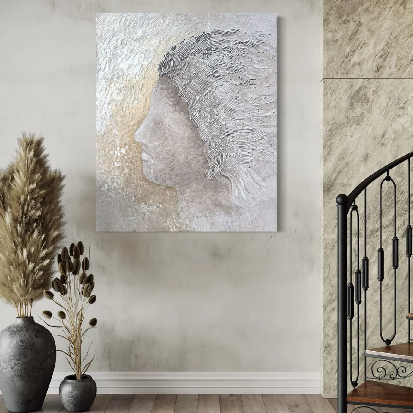 Quadro Materico Minerva in resina