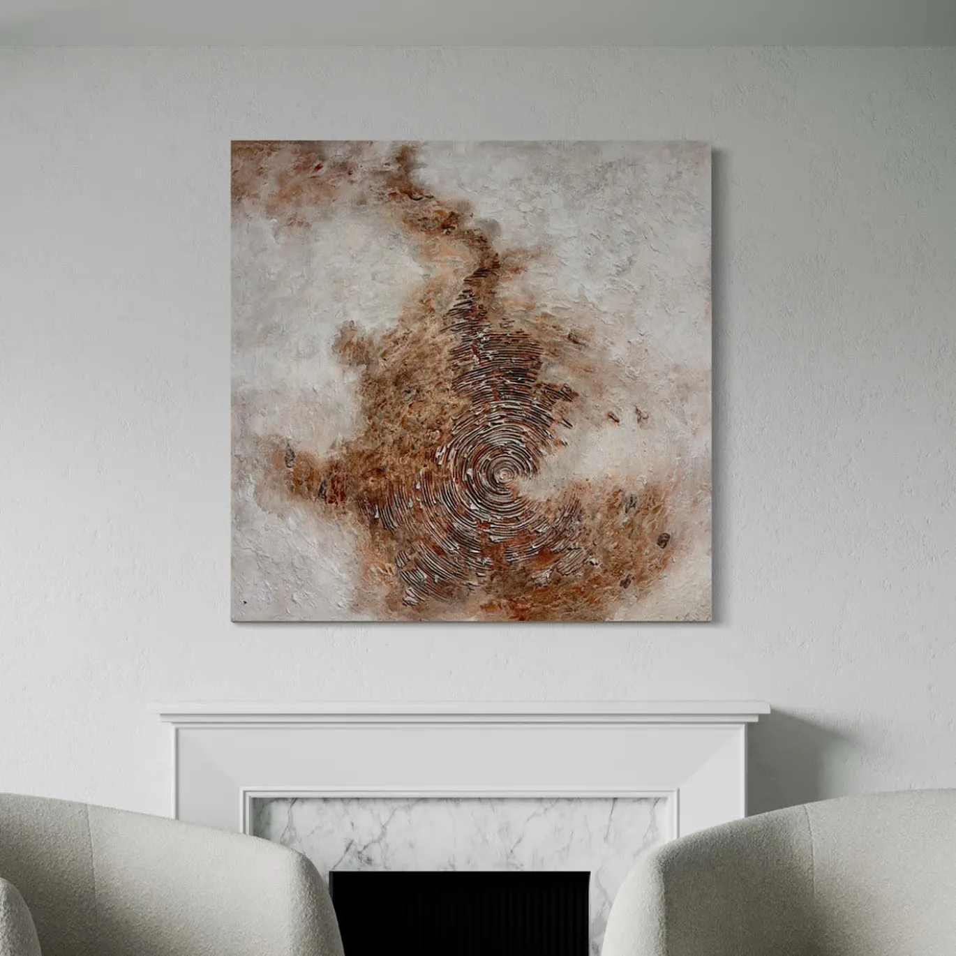 Quadro Materico Screziature Ferrose in resina