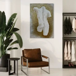 Quadro Materico Statua Classica Beige in resina
