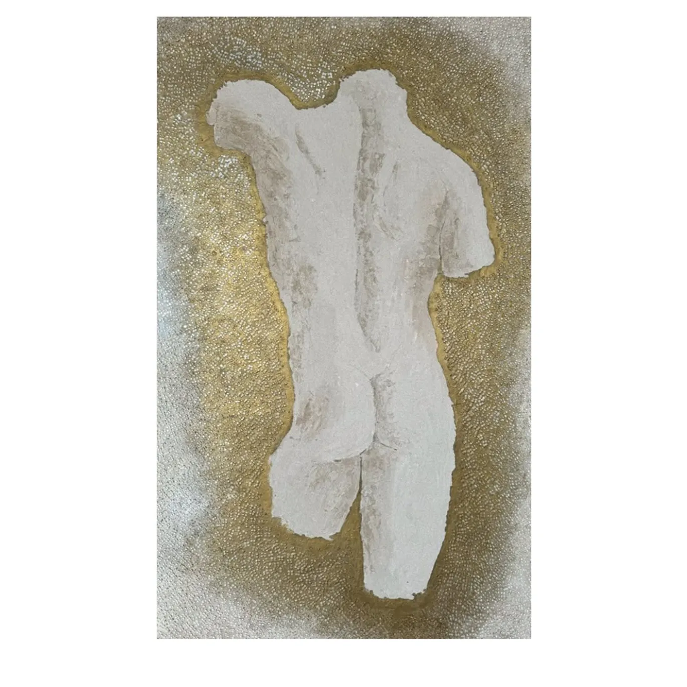 Quadro Materico Statua Classica Beige in resina