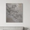 Quadro Materico Stratificazioni Bianco in resina