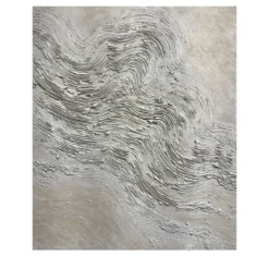 Quadro Materico Stratificazioni Bianco in resina