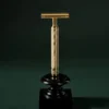Rasoio di sicurezza cromato placcato oro
