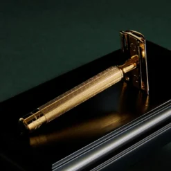 Rasoio di sicurezza cromato placcato oro