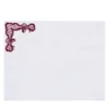 Rinascimento Set di 2 tovagliette di lino ricamato rosso