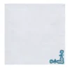 Rinascimento Set di 2 tovaglioli di lino bianco ricamati in blu