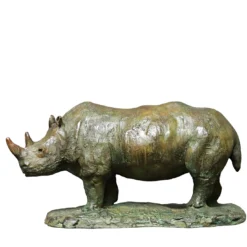 Rinoceronte Scultura in bronzo
