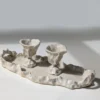 Rocco Vassoio ovale in ceramica bianca