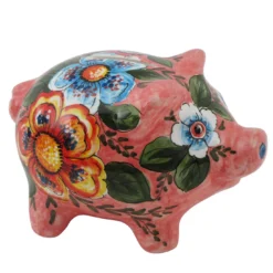 Salvadanaio Scatola Grande in Ceramica Rosa