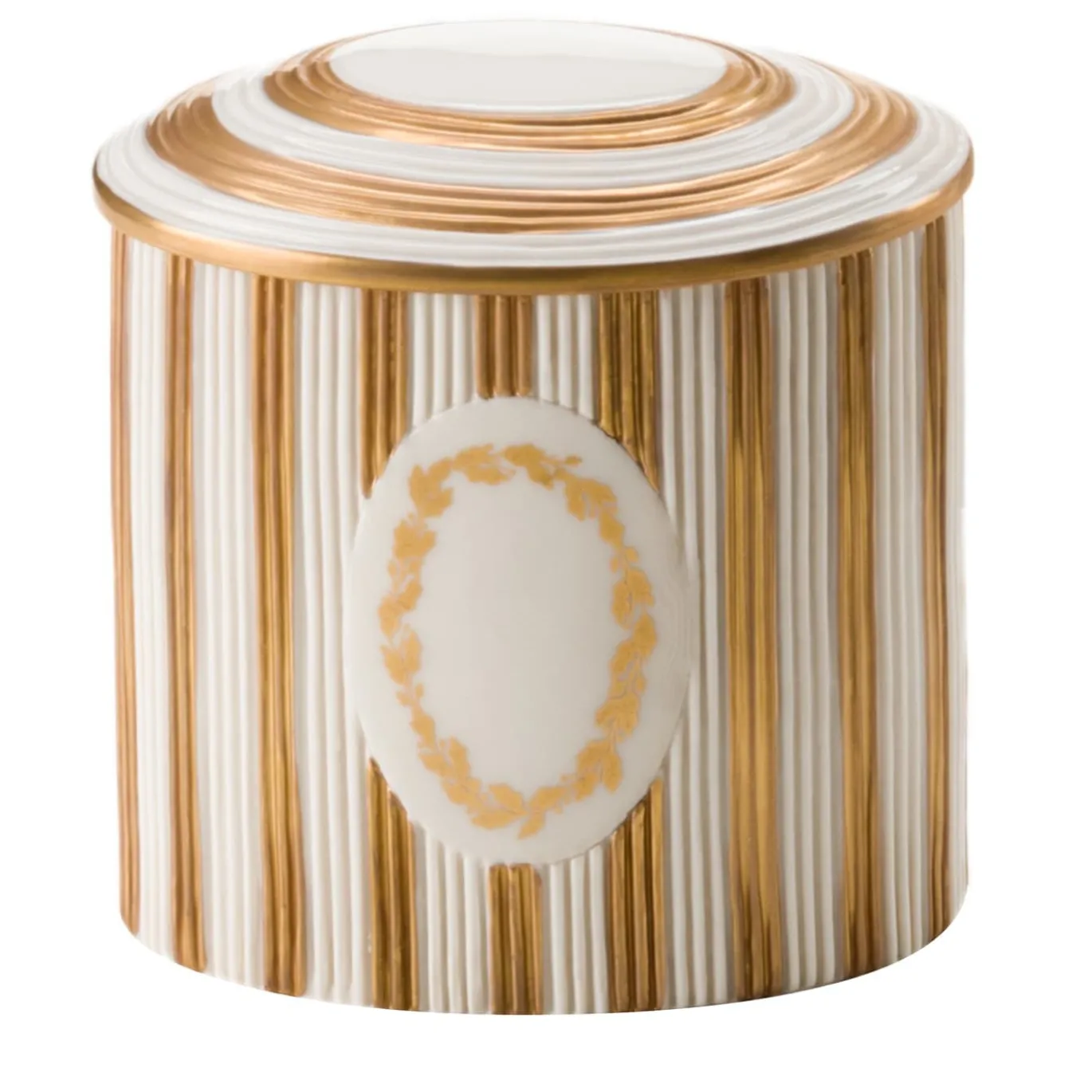 Scatola Belle Epoque a righe dorate