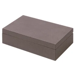 Scatola da T� Grande in Pelle Marrone