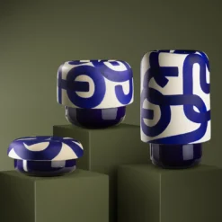 Scatola Decorativa in Ceramica Blu Oceano di Jean-Christophe Clair