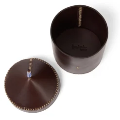 Scatola Gran Vezir grande in pelle marrone ebano