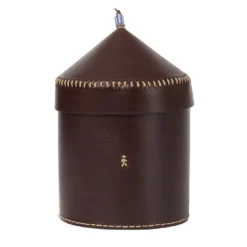 Scatola Gran Vezir grande in pelle marrone ebano