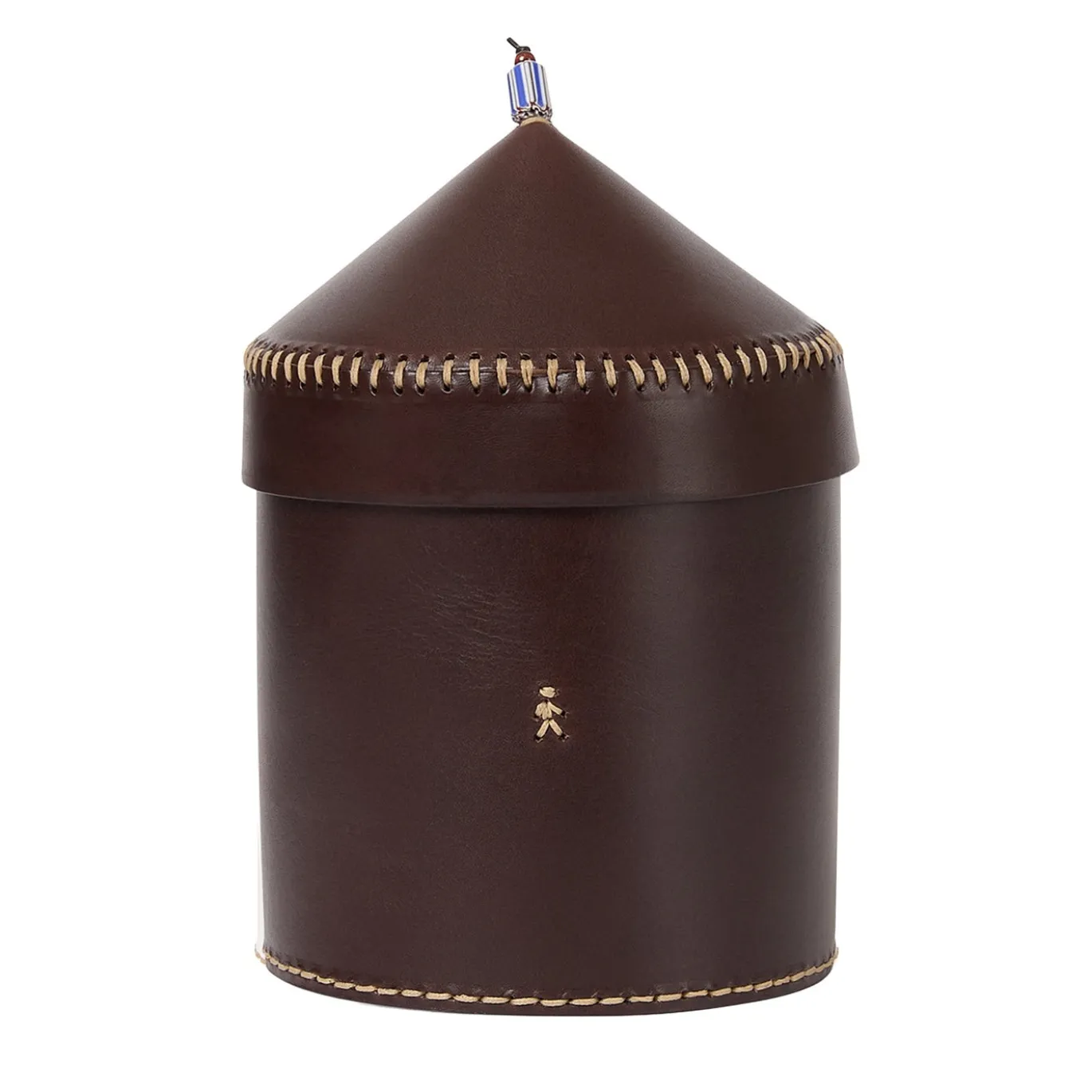Scatola Gran Vezir grande in pelle marrone ebano