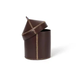 Scatola Gran Vezir grande in pelle marrone ebano