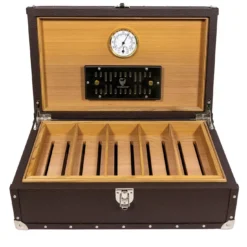 Scatola Humidor per 100 Sigari in Marrone Cacao