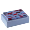 Scatola in ceramica azzurra Triadi e Rivolti con coperchio in mosaico azzurro