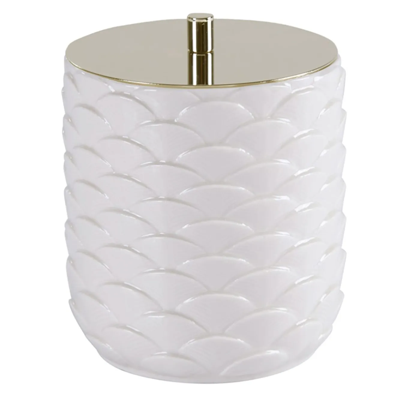 SCATOLA IN COTONE PAVONE - BIANCO