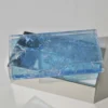 Scatola in ottone con quarzo azzurro