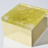 Scatola in ottone di quarzo giallo