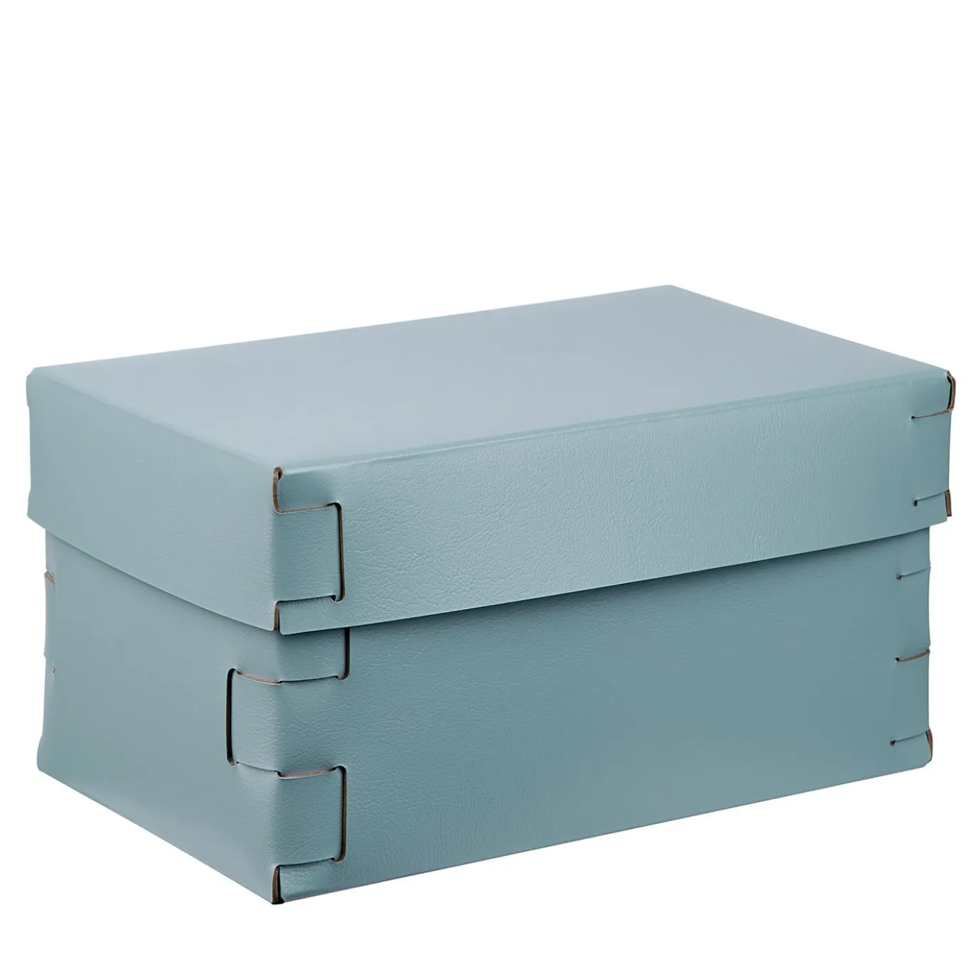 Scatola in pelle azzurro chiaro Snob #1
