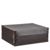 Scatola in pelle color cioccolato Snob