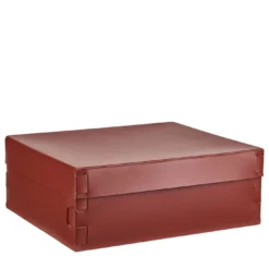 Scatola in pelle Snob Bordeaux